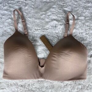 SKIMS Women's Wireless Form T-Shirt Bra Mica Brown BR-WRL-1889 Womens 32D NWT